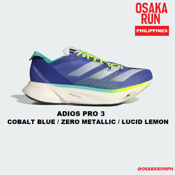 Adios Pro 3 –  Cobalt Blue / Zero Metalic / Lucid Lemon