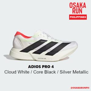Adios Pro 4 - Cloud White / Core Black / Silver Metallic