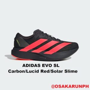 Adidas EVO SL - Carbon / Lucid Red / Solar Slime (MEN's colorway)
