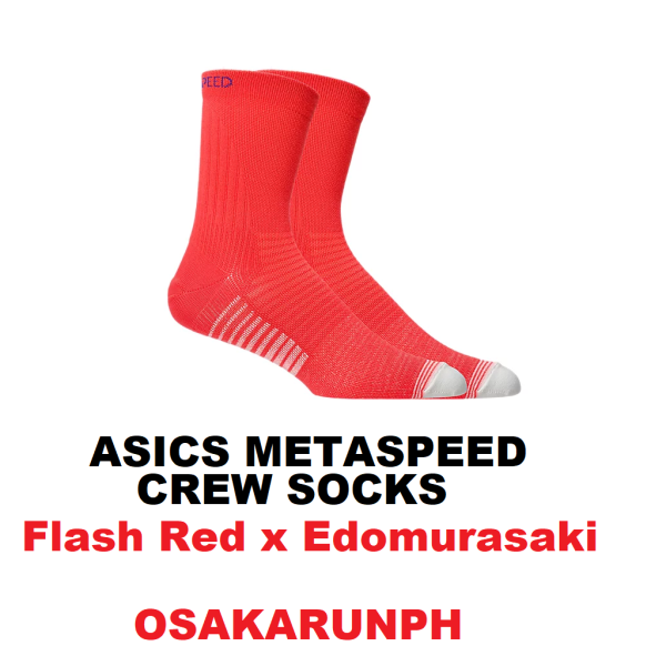 Asics Metaspeed Crew Socks - Flash Red x Edomurasaki