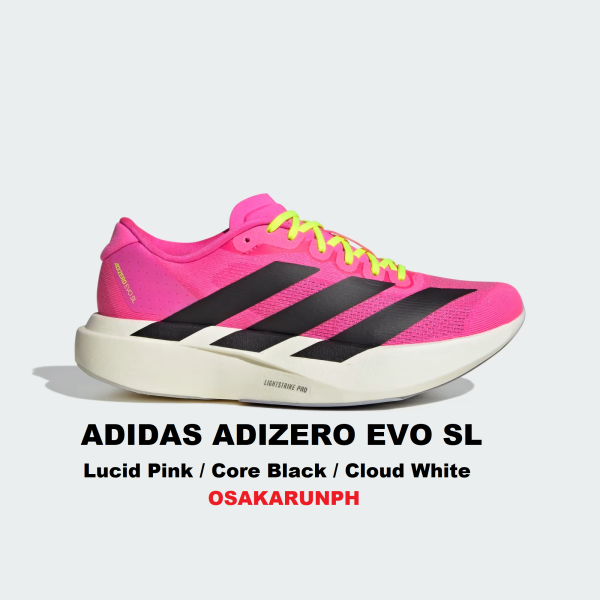 Adidas Adizero EVO SL – Lucid Pink / Core Black / Cloud White (Women's Colorway)